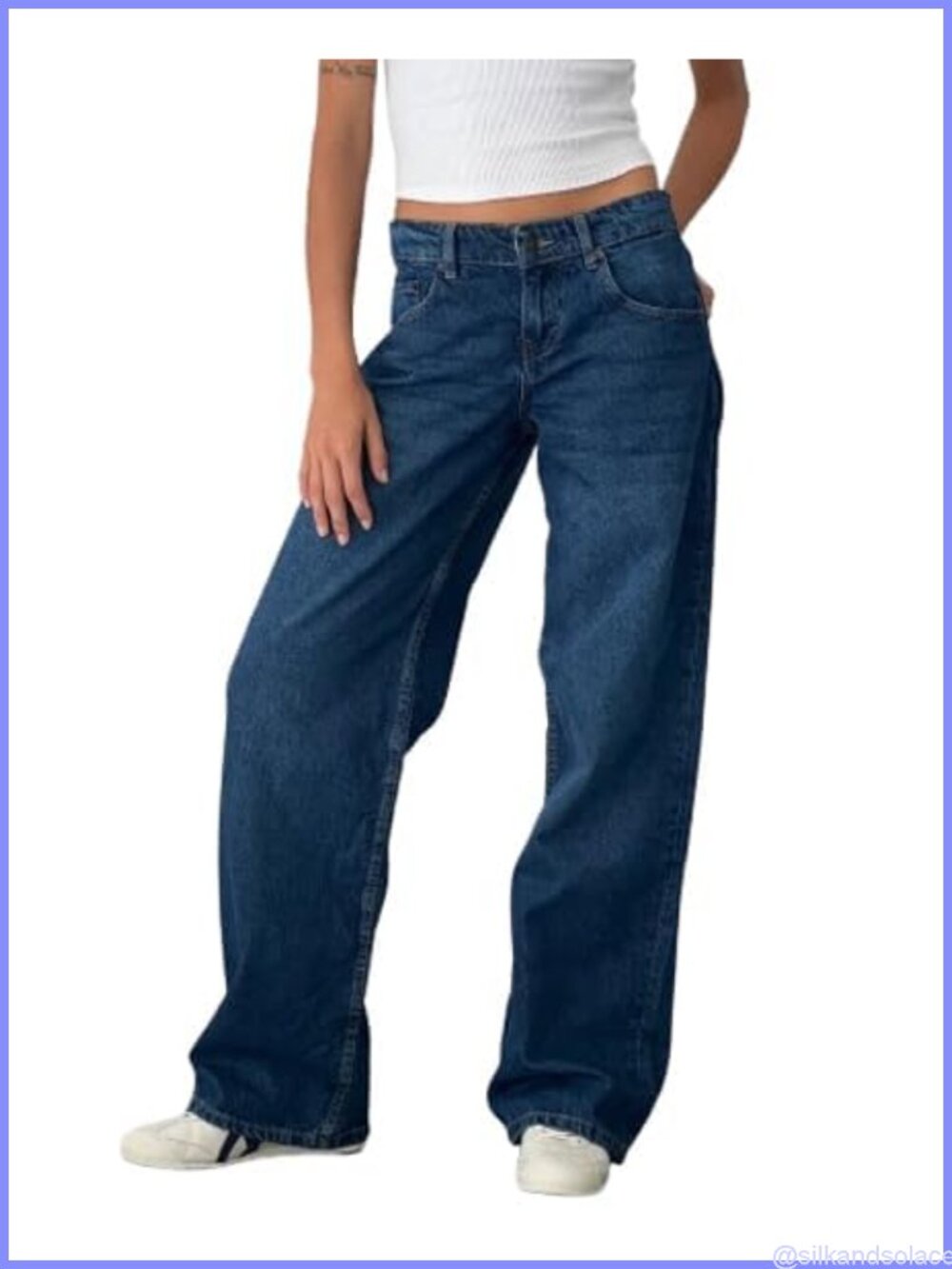 Low Rise Baggy Jeans Women's Straight Leg Vintage Y2K Denim Pants